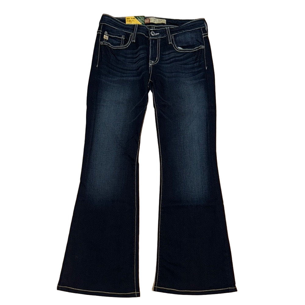 Big Star Size 26R Remy Flare Low Rise Bootcut Jeans Dark Wash